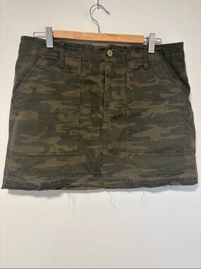 Sanctuary Olive Camo Utility Mini Skirt